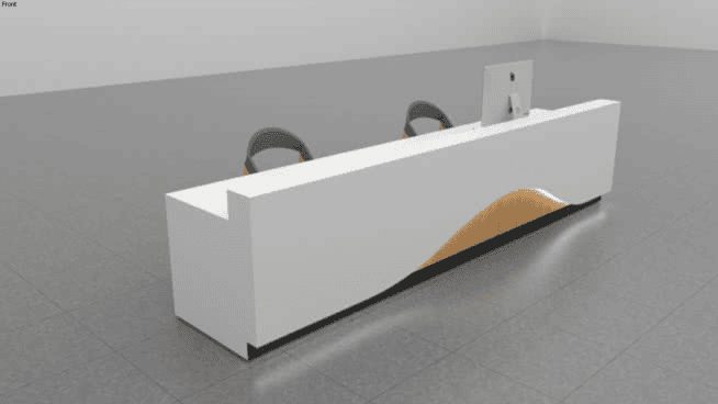 Quầy Lễ Tân Gỗ Công Nghiệp Mdf