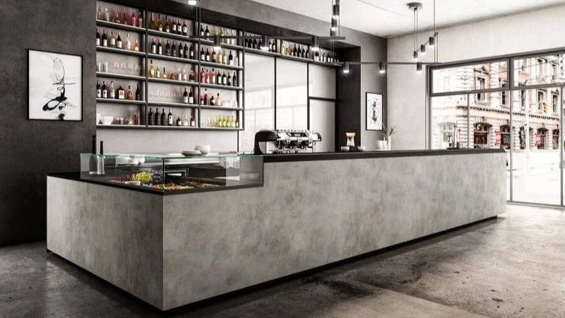 quay-pha-che-chat-lieu-da Cách Bố Trí Quầy Pha Chế Cafe