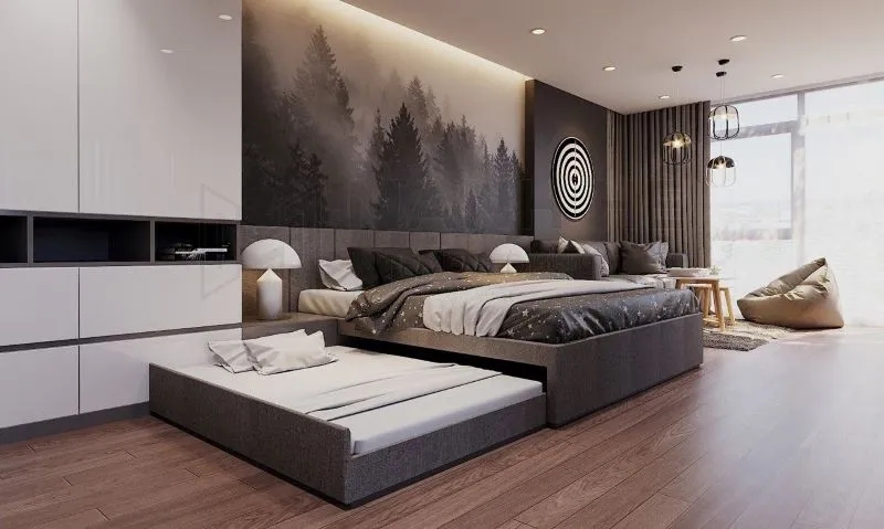 thiet-ke-hien-dai Giường ngủ 3 người
