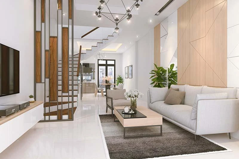 thiet-ke-noi-that-nha-4-tang-hien-dai-phong-khach Nội thất nhà 5x20