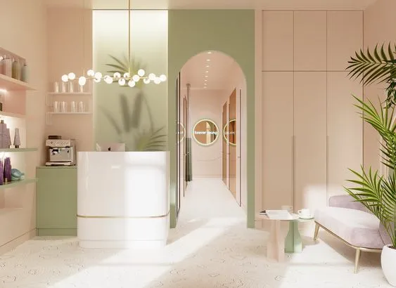 thiet-ke-quay-le-tan-spa-dep-3 Quầy lễ tân Spa nhỏ gọn 2023
