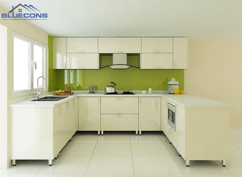 30+ mẫu thiết kế tủ bếp đẹp, phù hợp mọi không gian nhà bếp 44 Tủ bếp chữ U gỗ công nghiệp