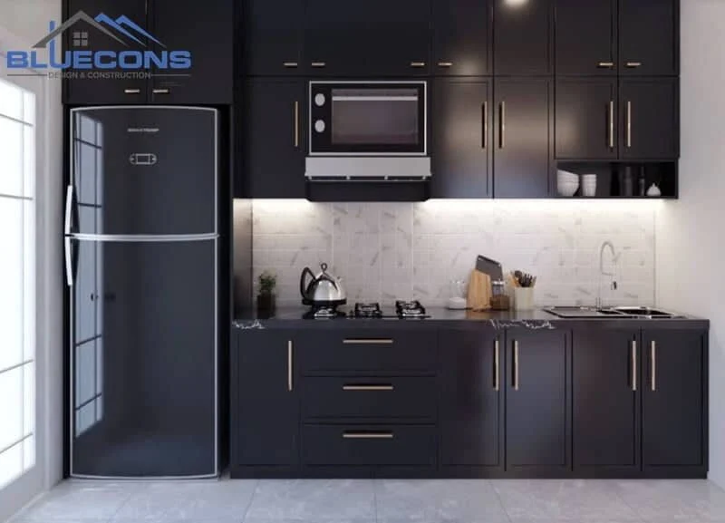 Tủ bếp gỗ công nghiệp hiện đại