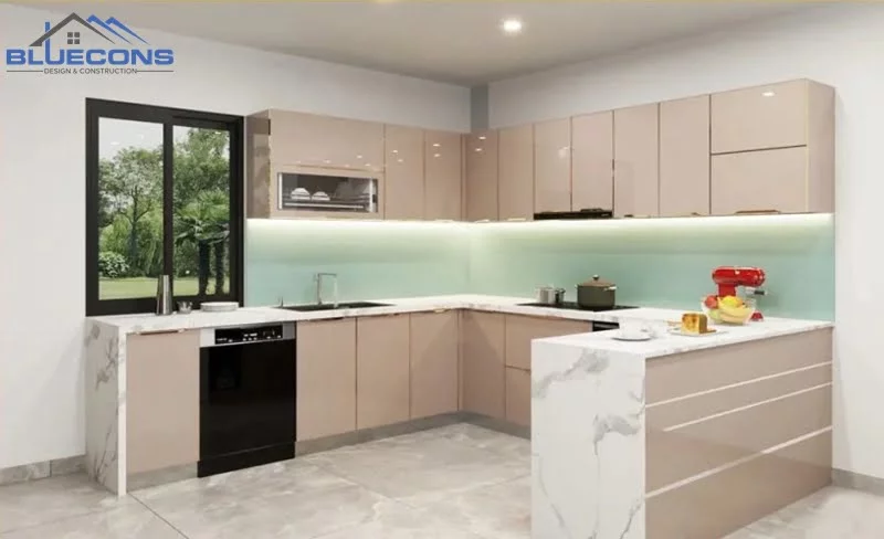 Bố trí phụ kiện tủ bếp hợp lý
