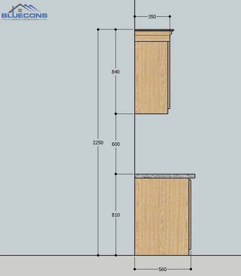 Kích thước tủ bếp chuẩn