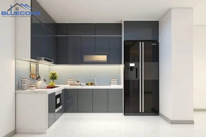 Mẫu tủ bếp chữ L