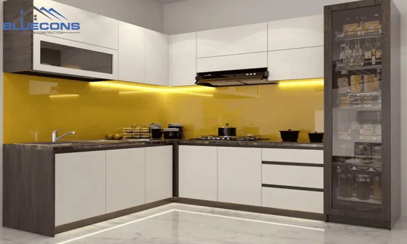 Tủ bếp MDF phủ melamine đẹp