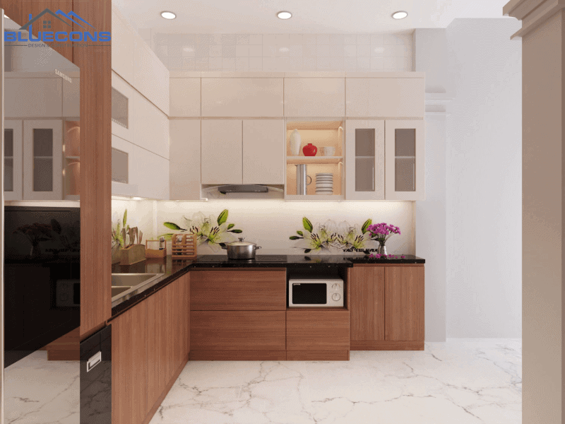 30+ mẫu thiết kế tủ bếp đẹp, phù hợp mọi không gian nhà bếp 6 Tủ bếp với chất liệu gỗ công nghiệp