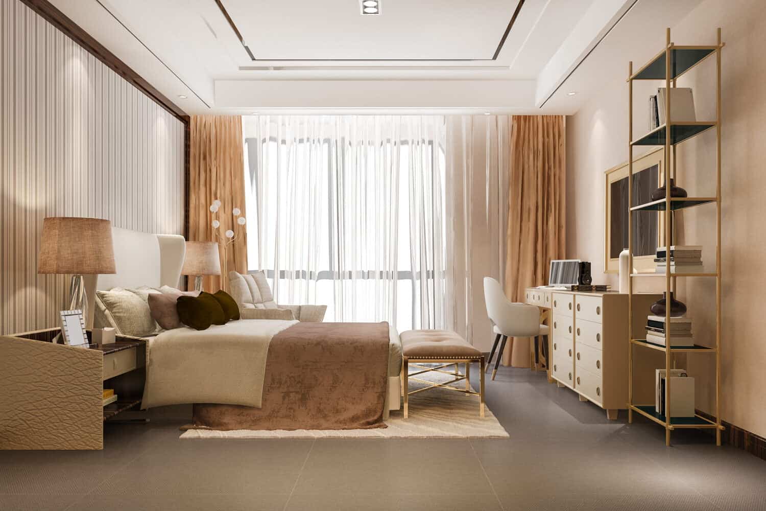 3d-rendering-beautiful-luxury-bedroom-suite-hotel-with-tv-shelf-2-scaled Thi Công Nội Thất Chung Cư