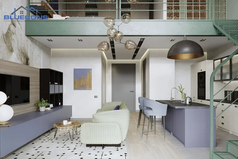 Không gian căn hộ 30m2 với gác lửng