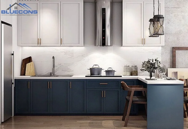 Mẫu tủ bếp gỗ công nghiệp