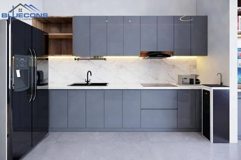 Mẫu nhà bếp đẹp hình chữ I đa năng