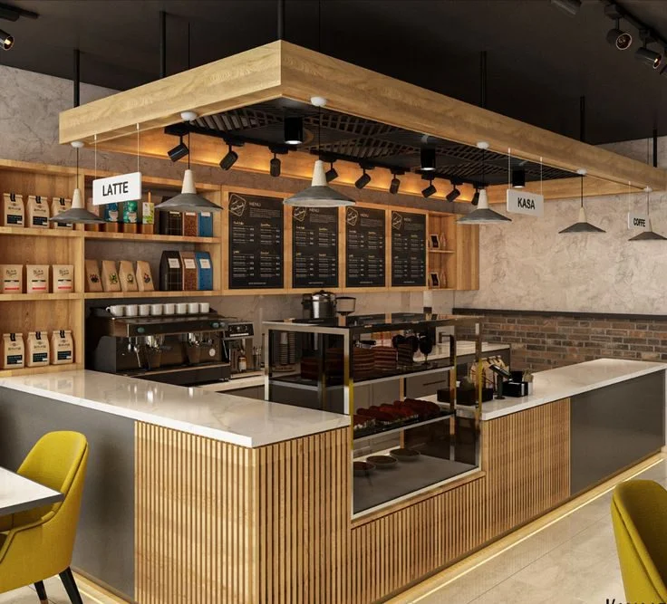 Quầy Cafe Bằng Gỗ Công Nghiệp