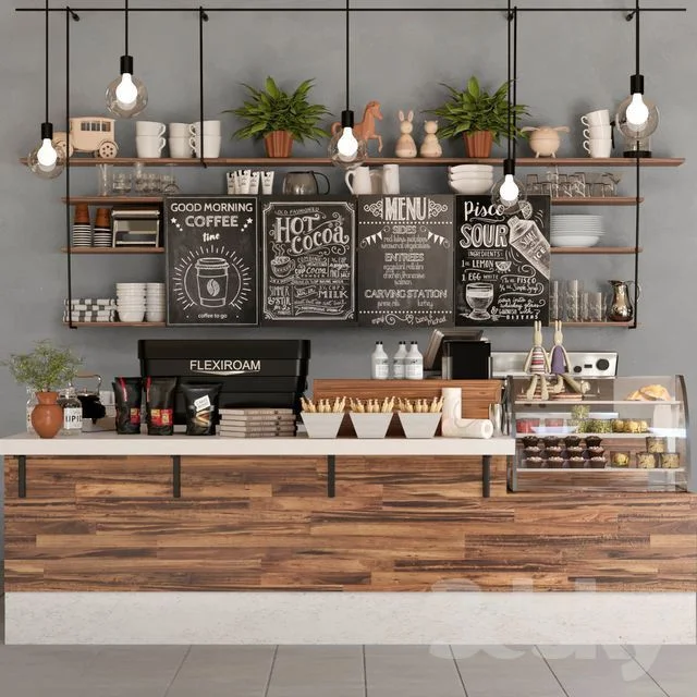 Quay-Cafe-ket-hop-Banh-5 Quầy Cafe Kết Hợp Bánh