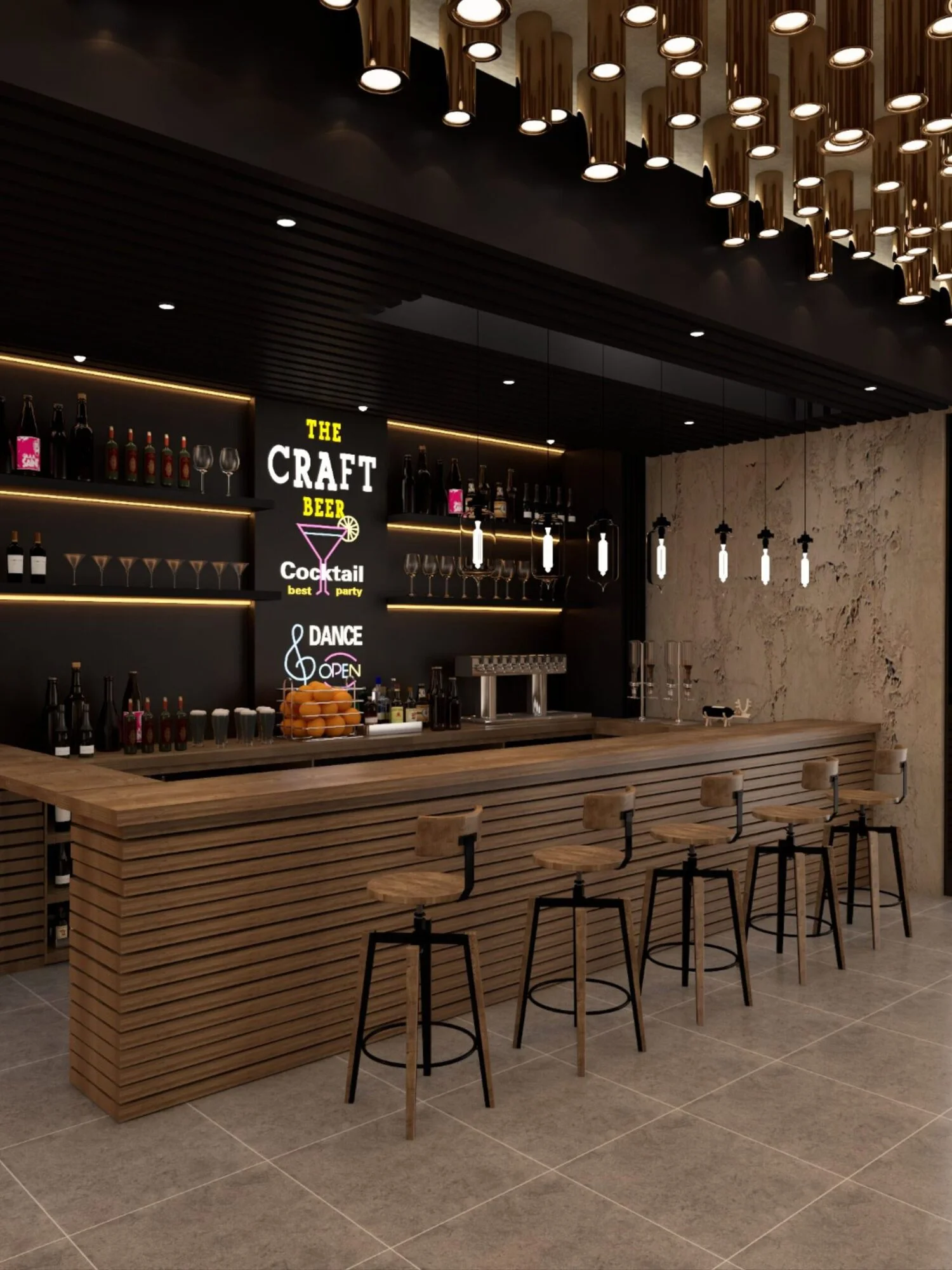 Quầy cafe đơn giản