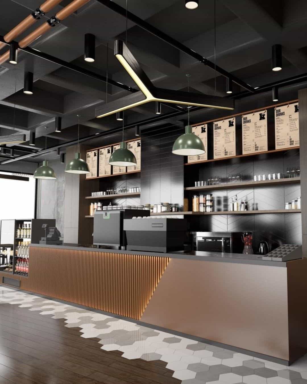 Quầy Cafe Vân Gỗ Đẹp 9 Quầy cafe vân gỗ đẹp