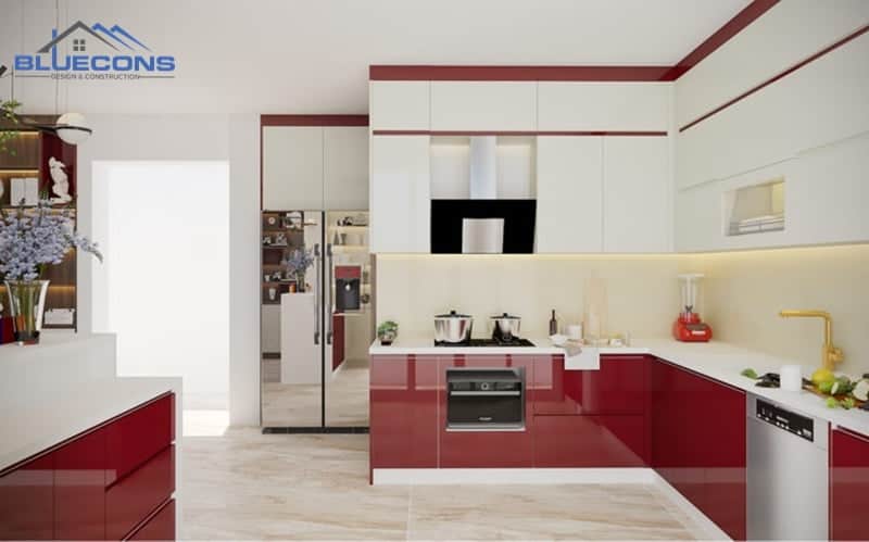 101+ mẫu tủ bếp đẹp, sang trọng trang trí nhà bếp của bạn 28 Mẫu tủ bếp đẹp mệnh Hỏa