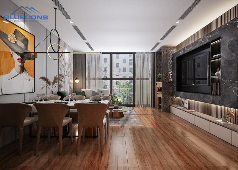 phong-khach-da-nang-go-cong-nghiep-sang-trong Báo giá thi công nội thất nhà phố từ A-Z tiết kiệm chi phí