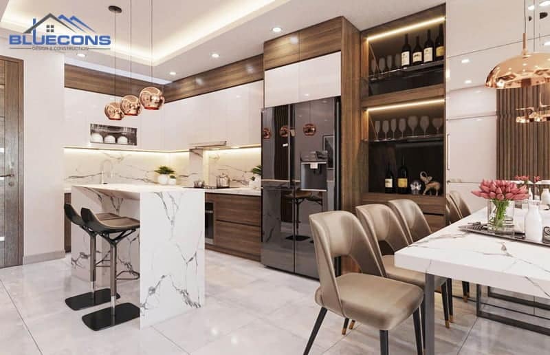 thi-cong-noi-that-nha-bep-sang-trong-cao-cap Báo giá thi công nội thất nhà phố từ A-Z tiết kiệm chi phí