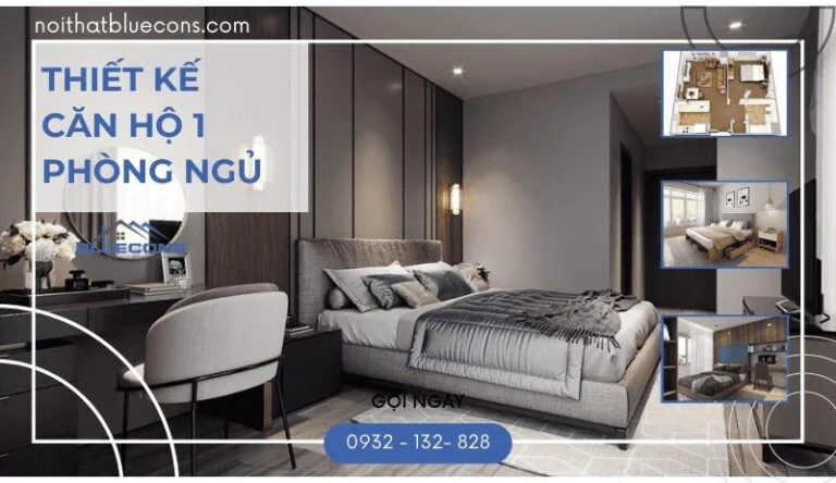 thiet ke can ho 1 phong ngu