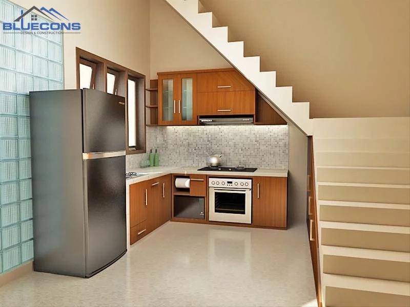 Thiết kế nhà bếp dưới gầm cầu thang