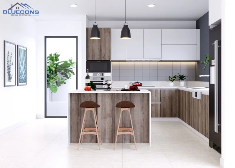 tu-bep-o-quay-bar 99+ Mẫu tủ bếp hiện đại