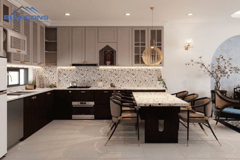 tu-bep-phong-cach-Indochine 101+ Mẫu tủ bếp đẹp