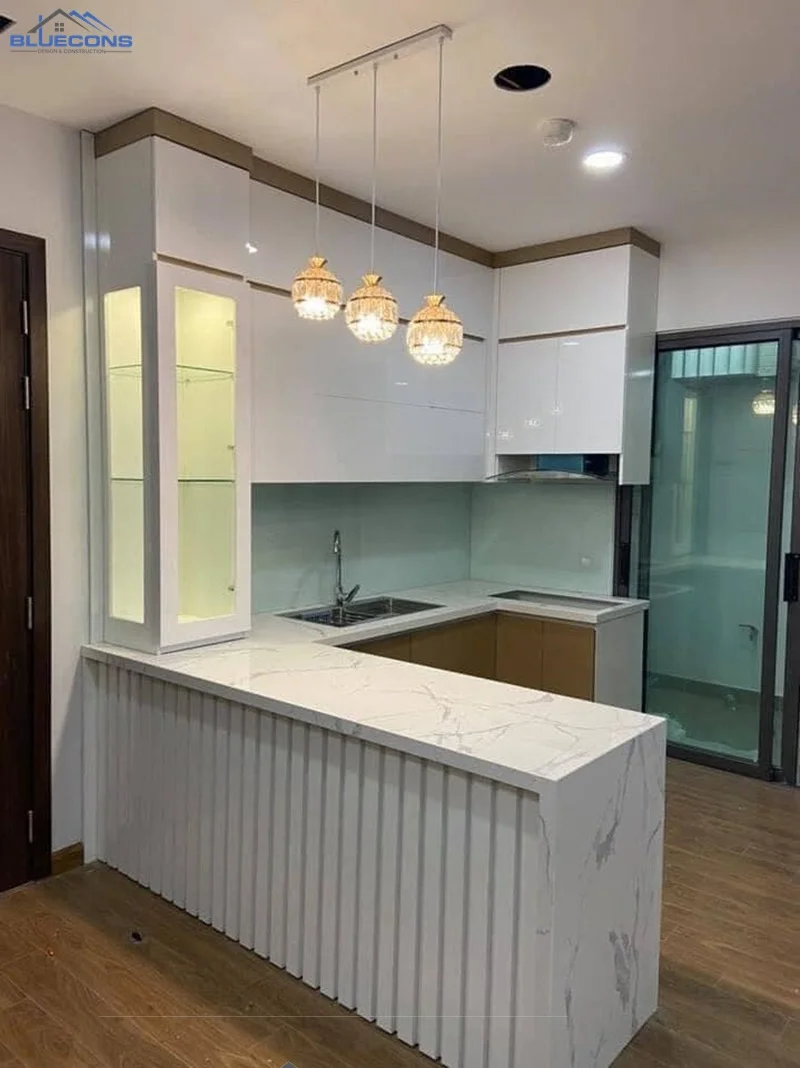 tu-quan-ao-ket-hop-quay-bar 99+ Mẫu tủ bếp hiện đại