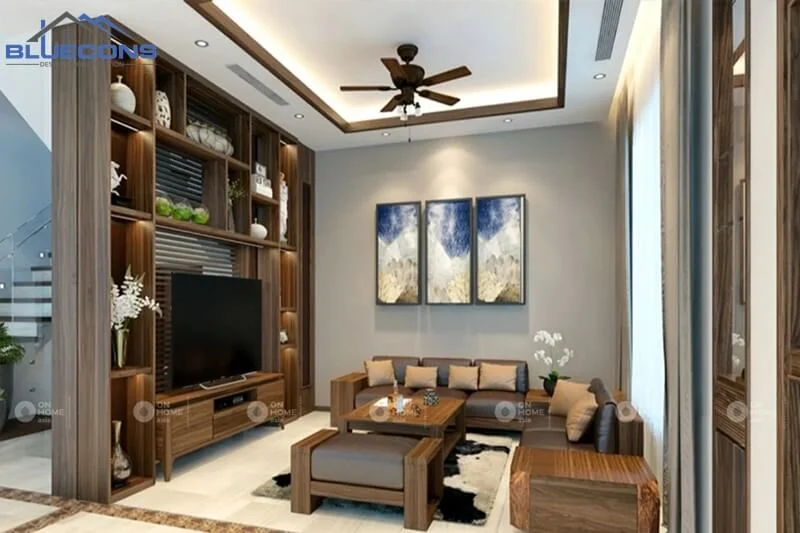 Tủ gỗ trang trí phòng khách đẹp