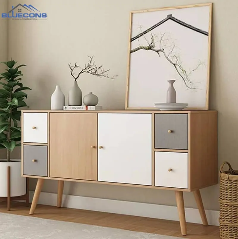 tu-trang-tri-phong-khach-nho Tủ gỗ trang trí phòng khách đẹp