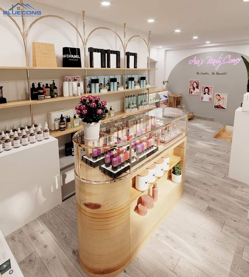 Thiết kế shop mỹ phẩm đẹp mắt 13 Thiết kế shop mỹ phẩm đẹp mắt