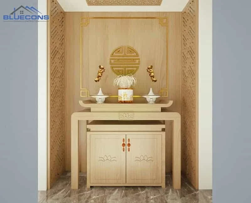Mẫu bàn thờ gỗ công nghiệp đẹp và hiện đại