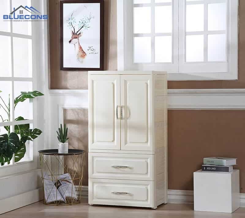 Mẫu tủ quần áo hài hòa với không gian