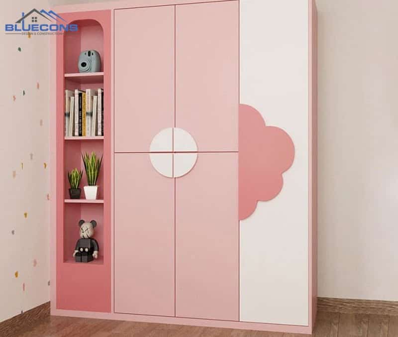 Mẫu tủ quần áo trẻ em 4 cánh đẹp