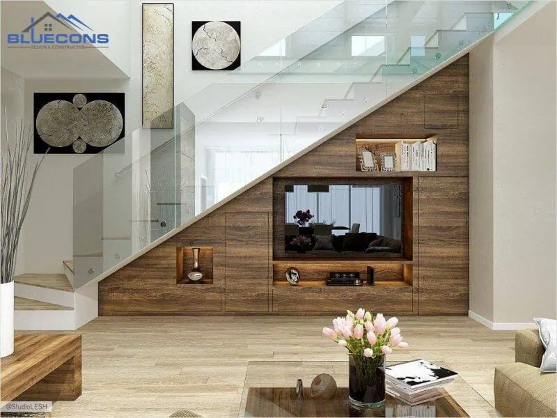 Mau-tu-trang-tri-ke-tivi-dep Tủ cầu thang gỗ công nghiệp