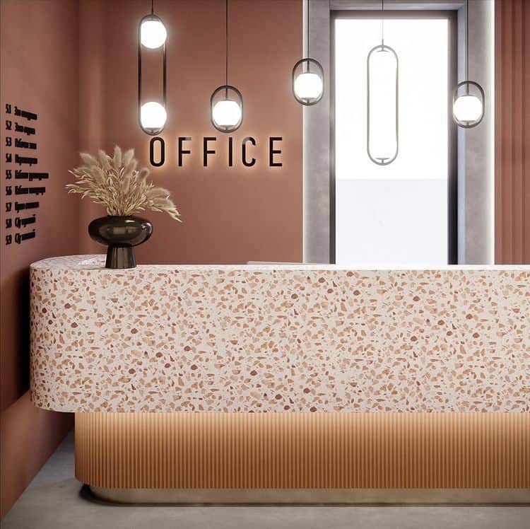 Quầy Lễ Tân Bo Góc