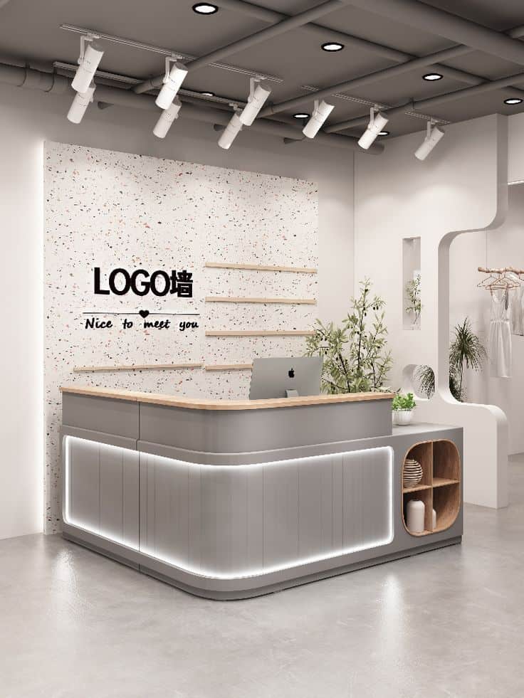 Quầy Lễ Tân Bo Góc