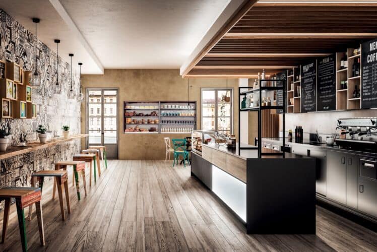 Quầy Cafe Có Kệ Treo 8 Quầy Cafe Có Kệ Treo