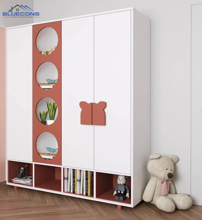 Thiet-ke-tu-quan-ao-4-canh-cho-be Tủ quần áo trẻ em gỗ công nghiệp