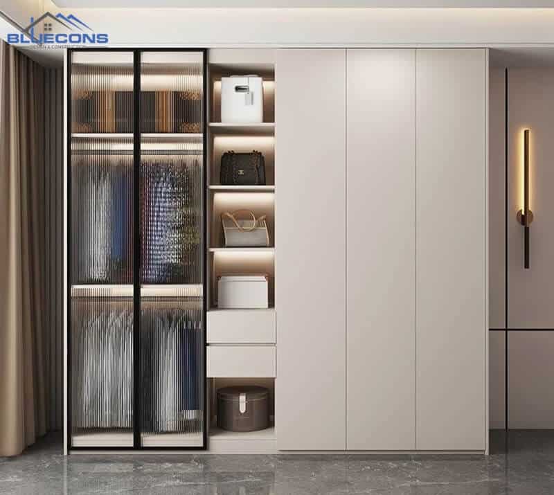 Thiết kế tủ quần áo 5 cánh đẹp mắt