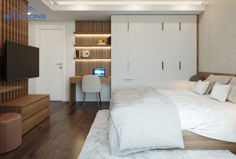 Thiết kế tủ quần áo 5 cánh gỗ công nghiệp độc đáo