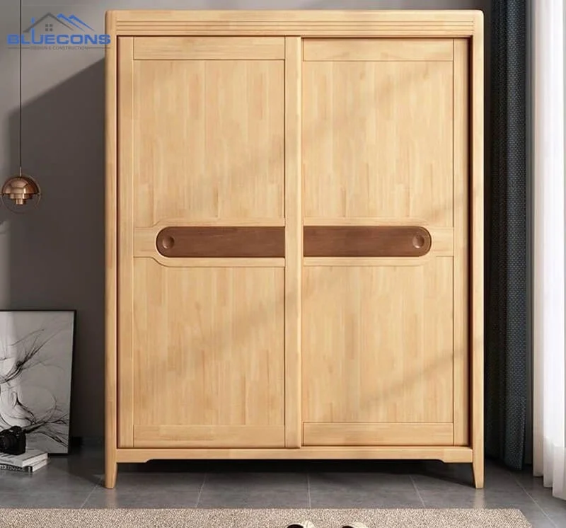Tu-quan-ao-2-canh-mau-van-go-noi-bat Tủ quần áo trẻ em gỗ công nghiệp