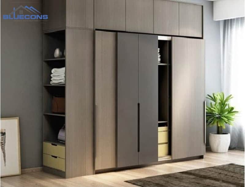 Tủ quần áo 5 cánh cửa lùa gỗ công nghiệp đẹp
