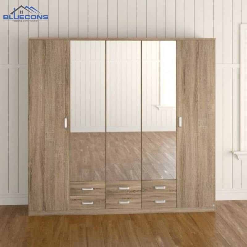 Tủ quần áo 5 cánh vân gỗ đẹp mắt