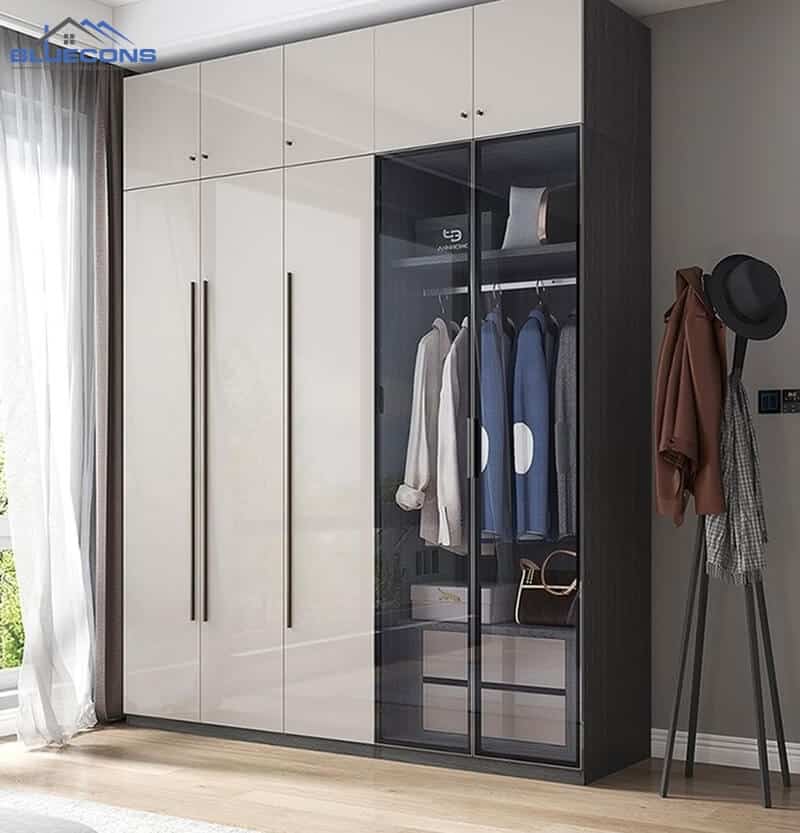 Tủ quần áo gỗ công nghiệp 5 cánh tiện nghi