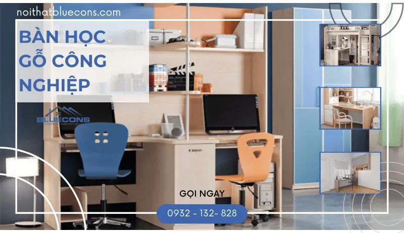 Bàn học gỗ công nghiệp