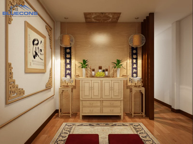 phong-tho-go-cong-nghiep 101+ Mẫu tủ thờ gỗ công nghiệp