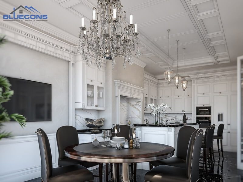 Xưởng nội thất gỗ công nghiệp Bluecons TP.HCM giá tận gốc 17 Xu hướng nội thất tân cổ điển phòng bếp