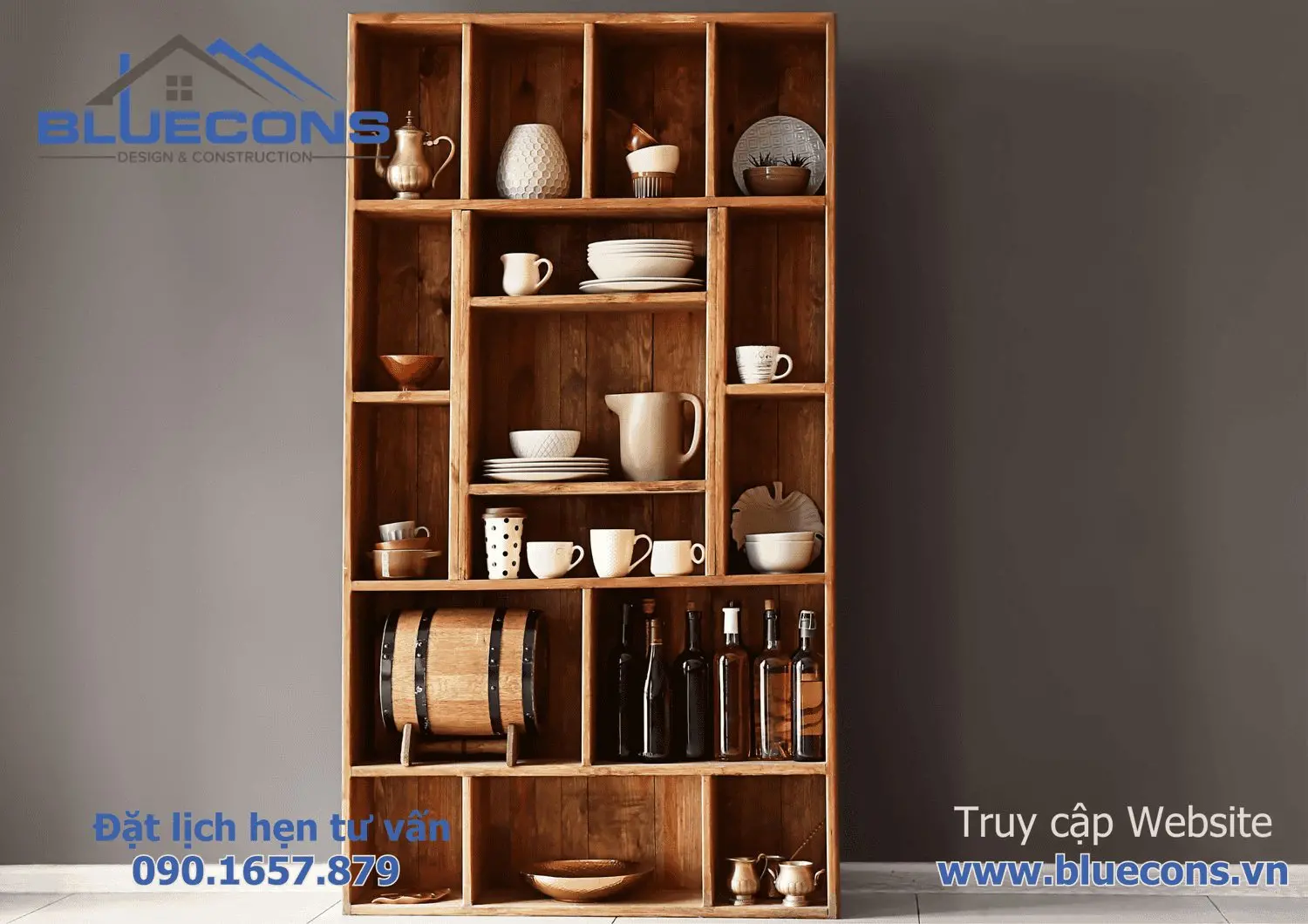 Kệ gỗ trưng bày đa năng