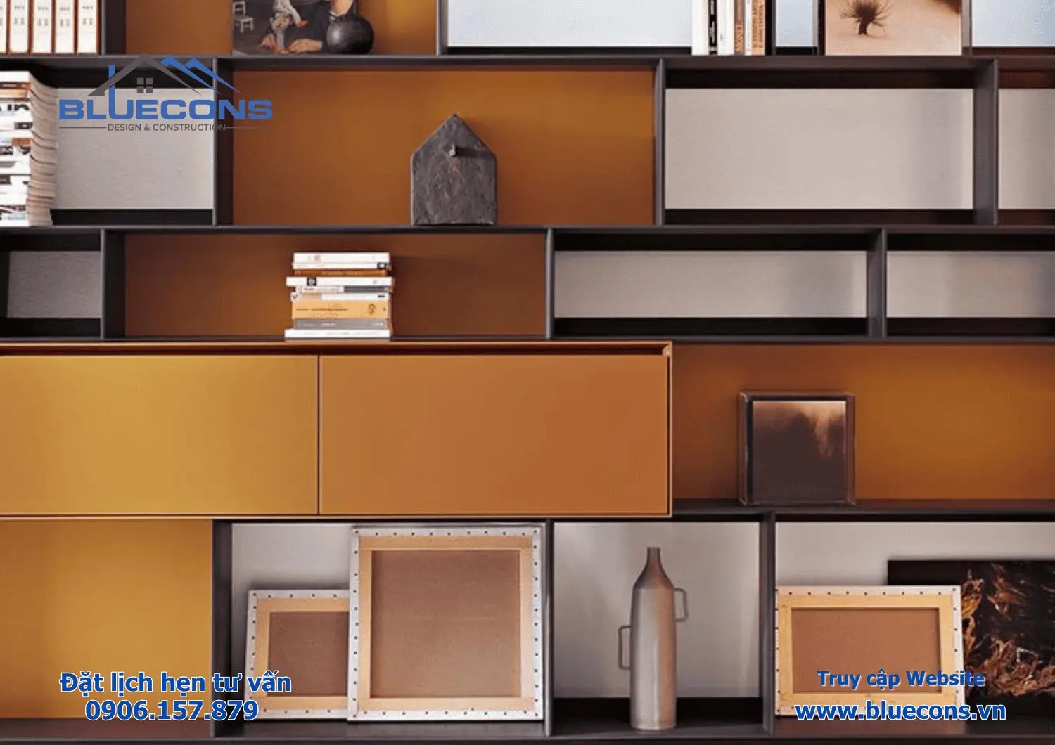 Kệ trưng bày gỗ MDF